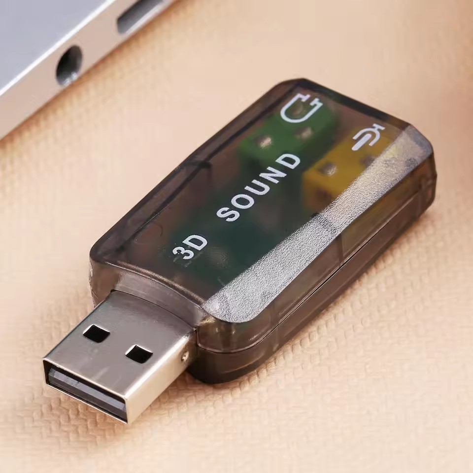 Usb Sound Card External - Мини-портативный внешний USB-микрофон, разъем для наушников,