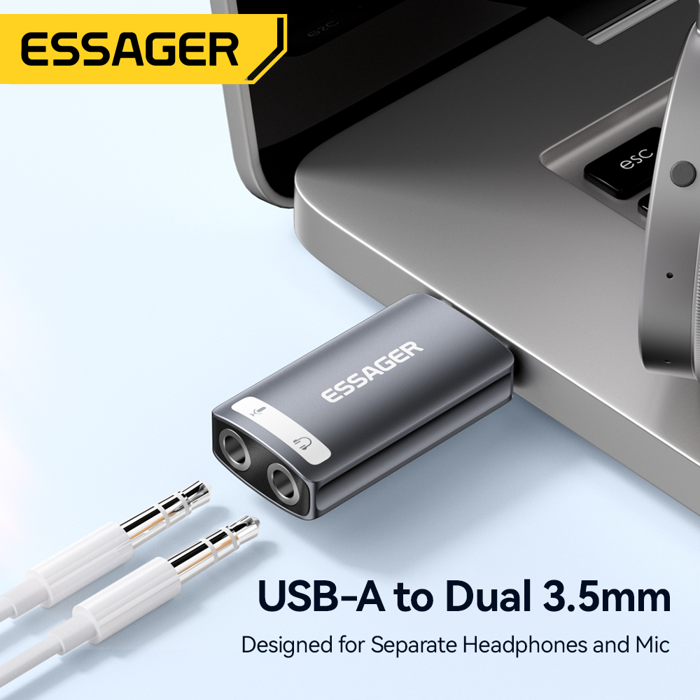 Essager USB звуковая карта вне – обзор и цена Usb Sound Card External