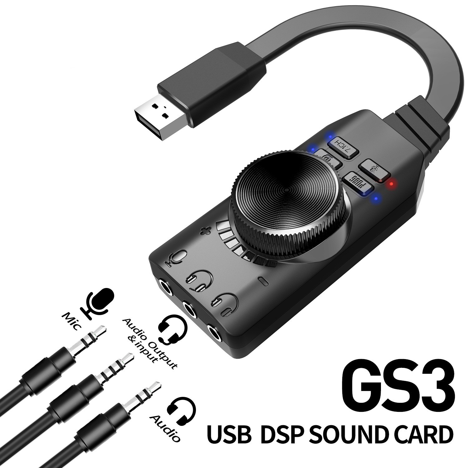 Аудиоадаптер-конвертер GS3 7.1 – обзор и цена Usb Sound Card External