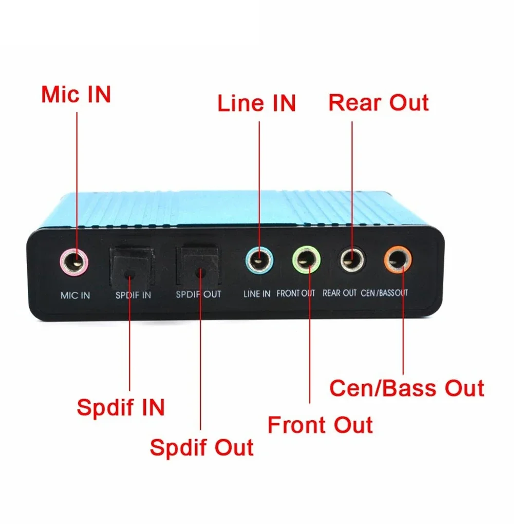 Звуковая карта USB 2.0, 6-кана – обзор и цена Usb Sound Card External