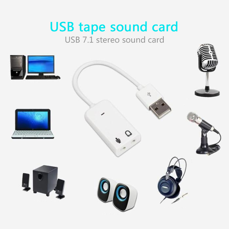 3D белая 2,0 Виртуальная 7,1 к – обзор и цена Usb Sound Card External
